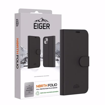 Picture of Eiger Eiger North Folio Case for Apple iPhone 15 in Black