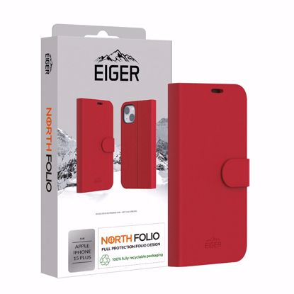 Picture of Eiger Eiger North Folio Case for Apple iPhone 15 Plus in Red